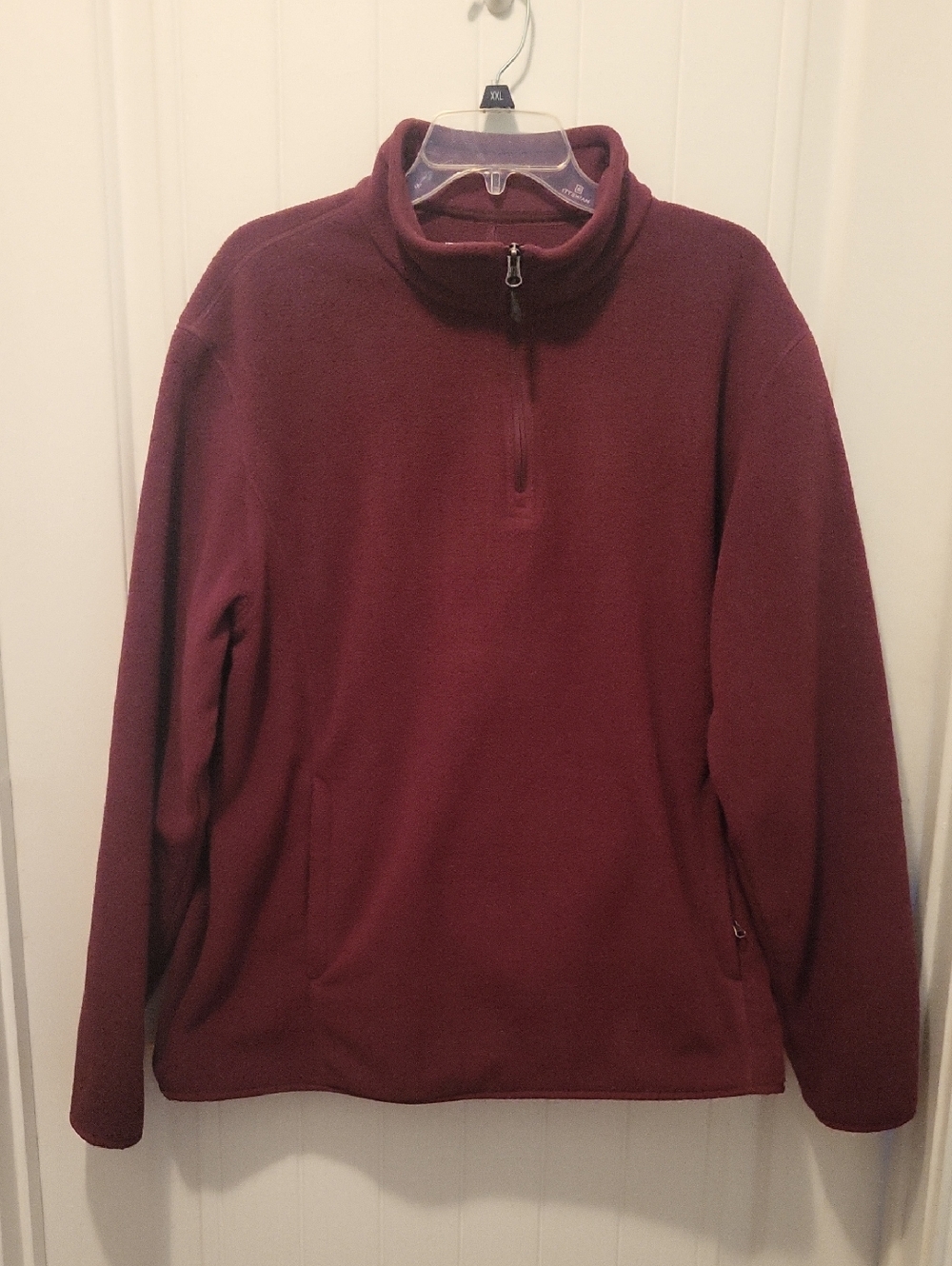 Mens Maroon Half Zip Sweater
